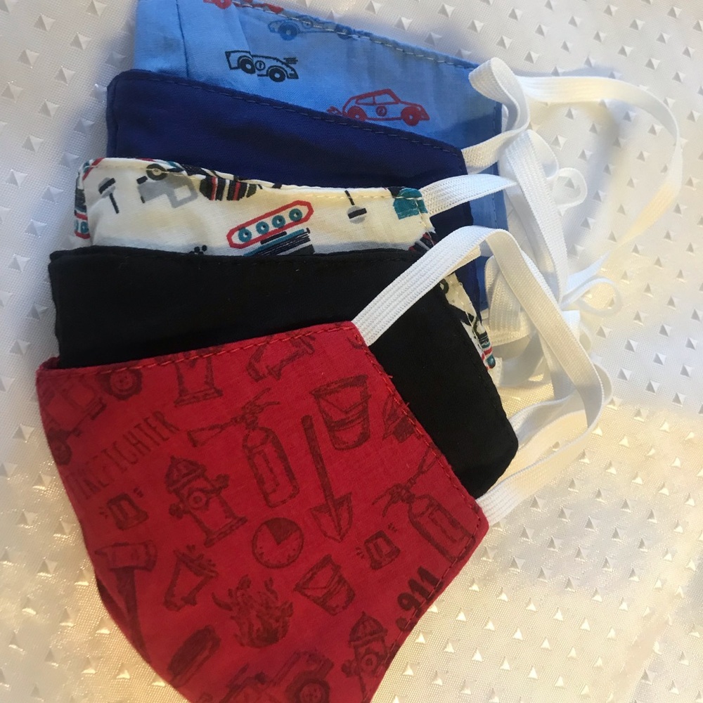 Boys (5) Pack Of Cotton Face Mask